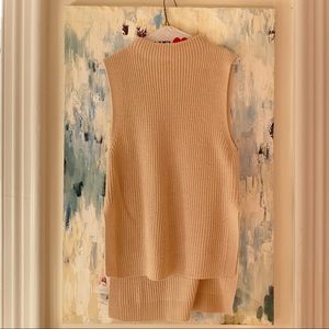 Bishop + young pink mock neck sleeveless sweater
